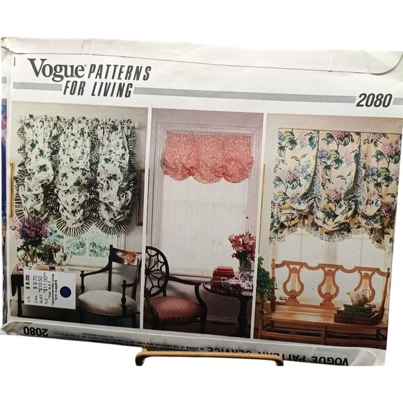 Vogue Patterns 2080 Home Decor Sewing Pattern Bedding Curtains Quilts Vintage - Picture 2 of 2
